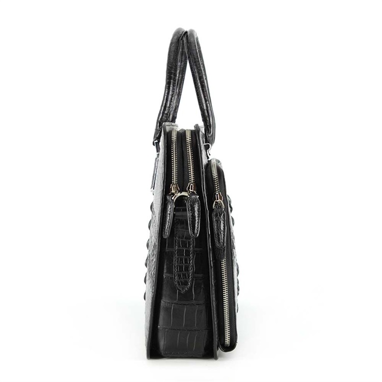 Wholesale high quality genuine leather crocodile printed leather briefcase laptop bag