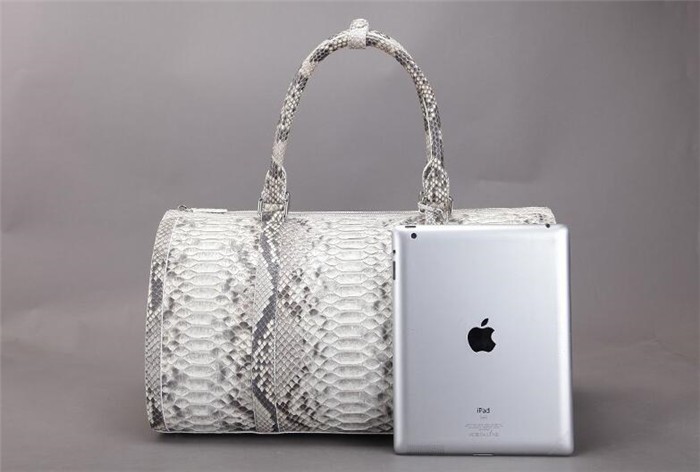 Vintage Design Custom Python Leather Duffle Bags Men Gym Bag for Travelling