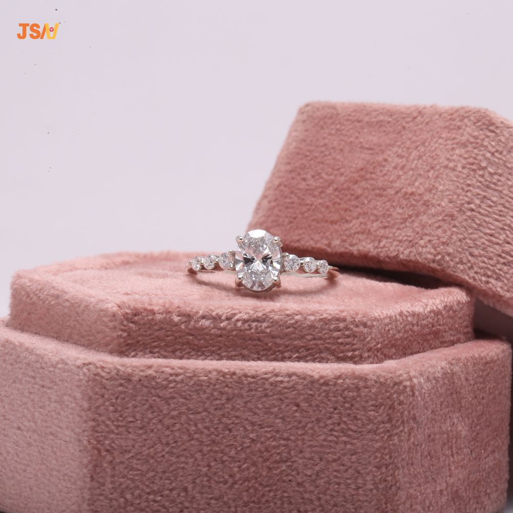 natural oval cut customize handmade engagement & wedding diamond ring solitaire diamond ring fine je