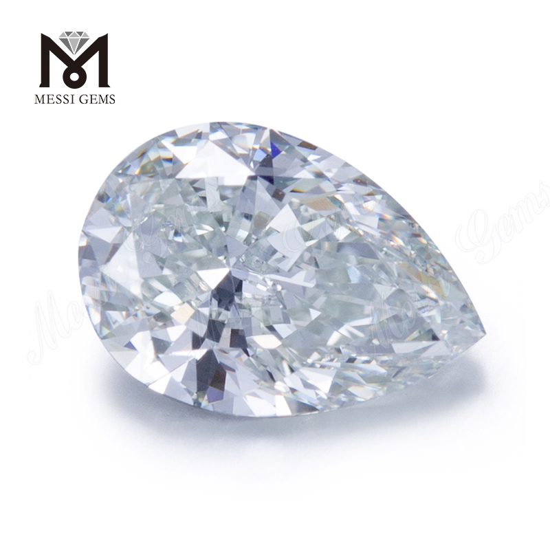 Messi Gems  Wholesale Synthetic Grown D VS 1CT 1.5CT 2CT Pear Shape  Lad Diamond for Jewelry