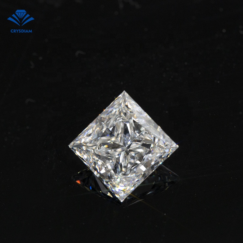 CRYSDIAM Princess Cut  vvs1 diamond loose diamond 3 carat loose diamond loose gemstone jewelry
