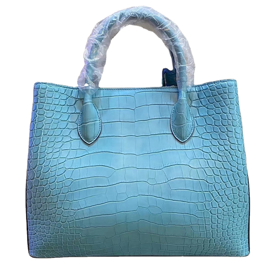 High Quality 100% Genuine Crocodile Leather Hand Bag Elegant
