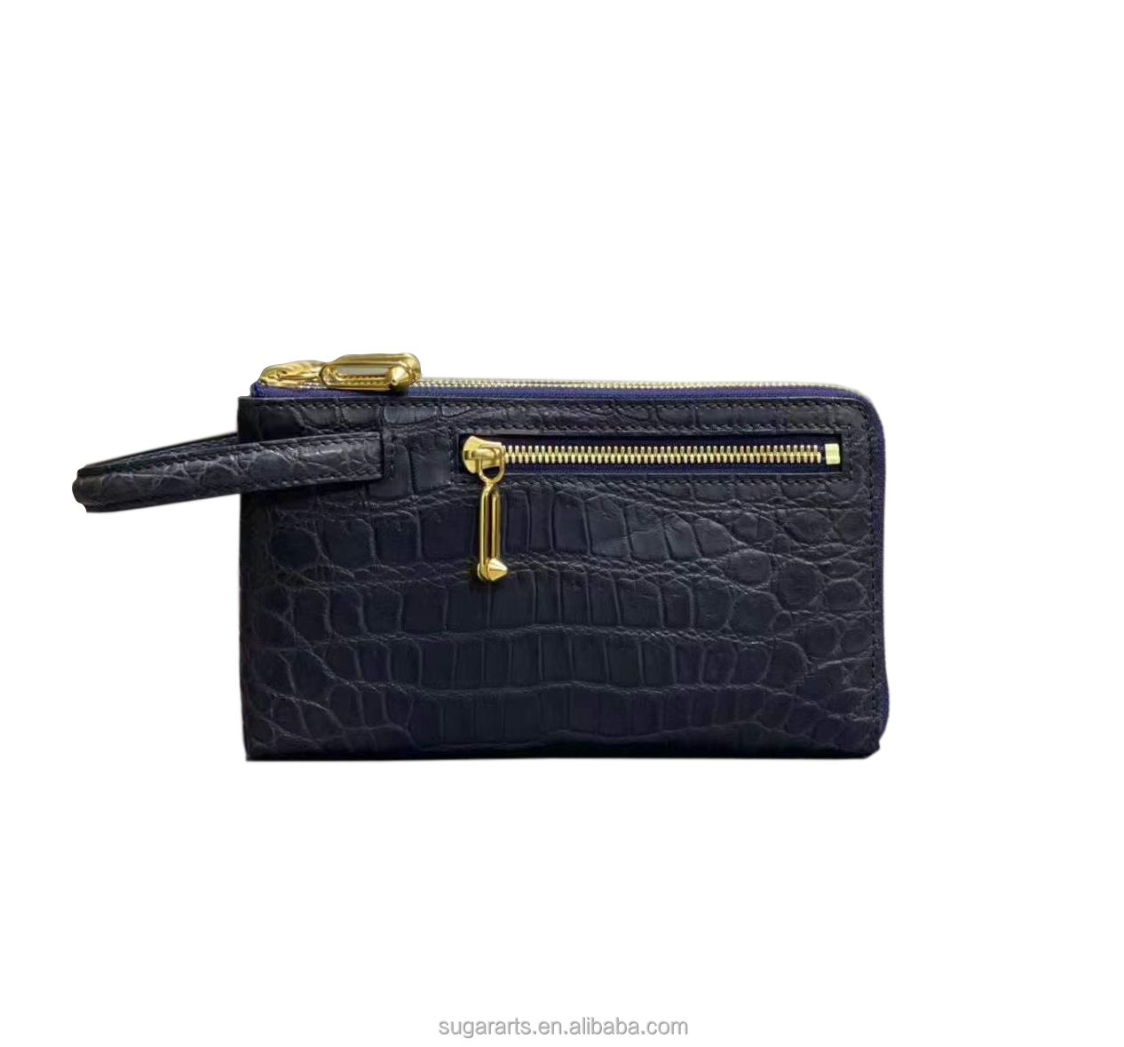 Fashion niche design clutch bag Nile crocodile belly embossed leather sheepskin inner material bags