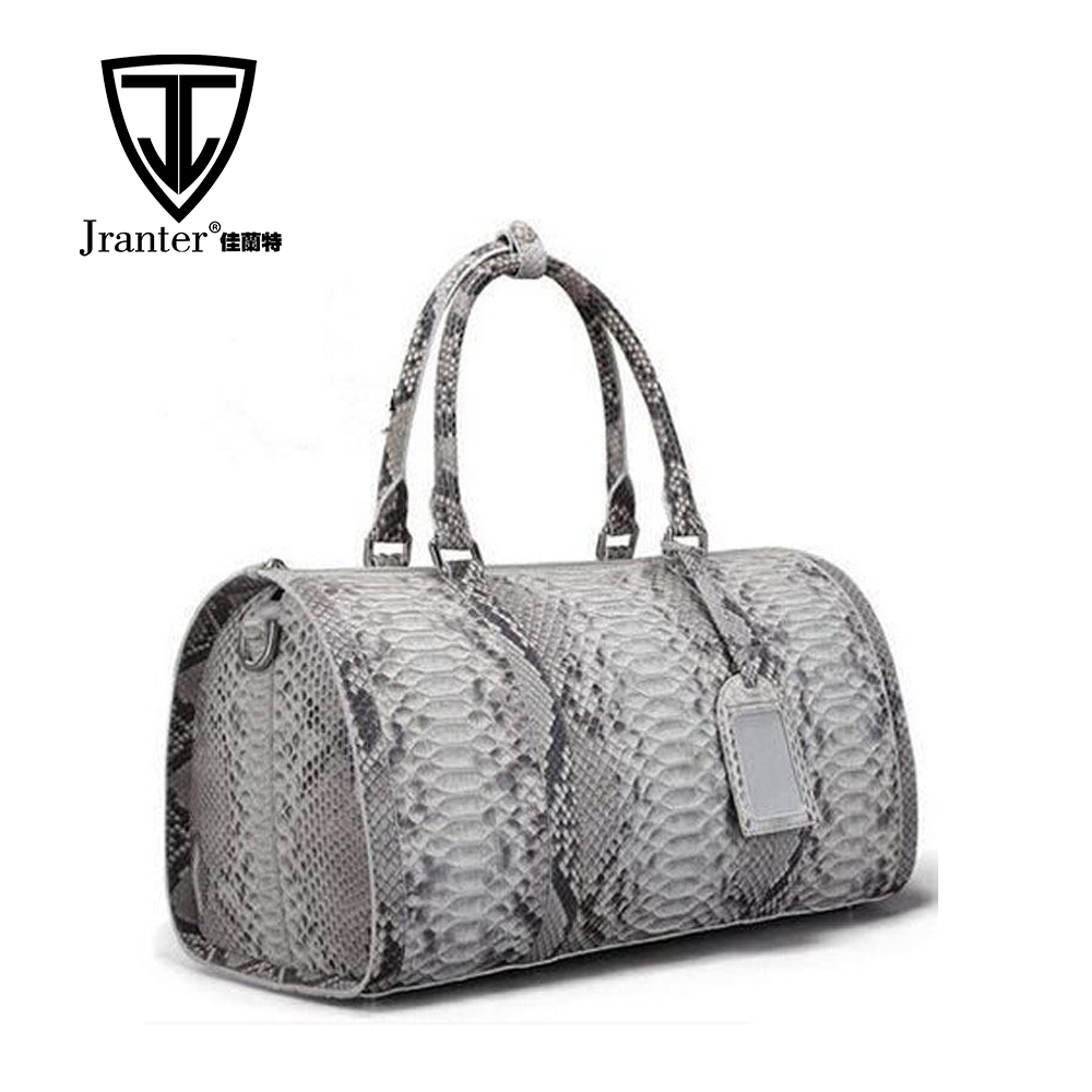 Vintage Design Custom Python Leather Duffle Bags Men Gym Bag for Travelling
