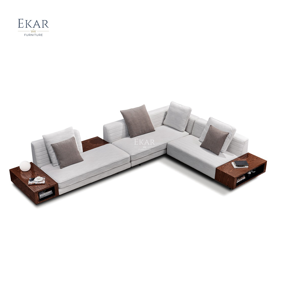 Ekar Furniture Italy Design Modern Living Room Sets Fabric L Shape Sofa