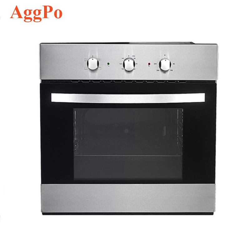 Home Built-In Electrical Oven, 57 Liter Kitchen Appliance Electric Pizza Oven, Stainless Steel Singl