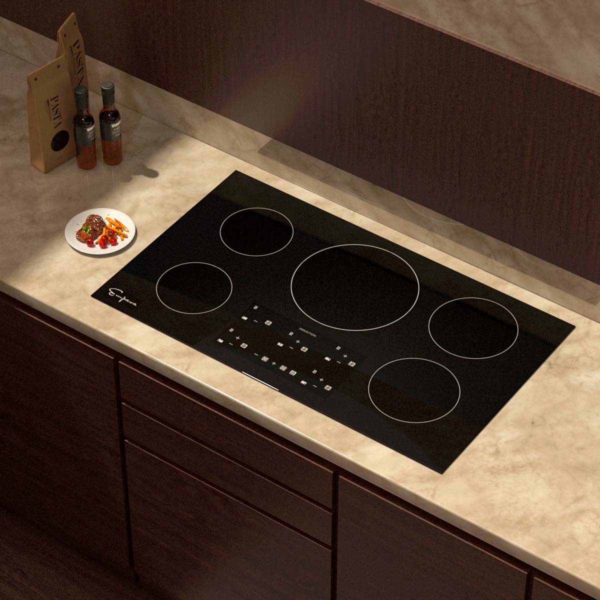 Empava Home Appliances High Quality 5 burner induction Hob invisible Induction Cooktop 36 inch